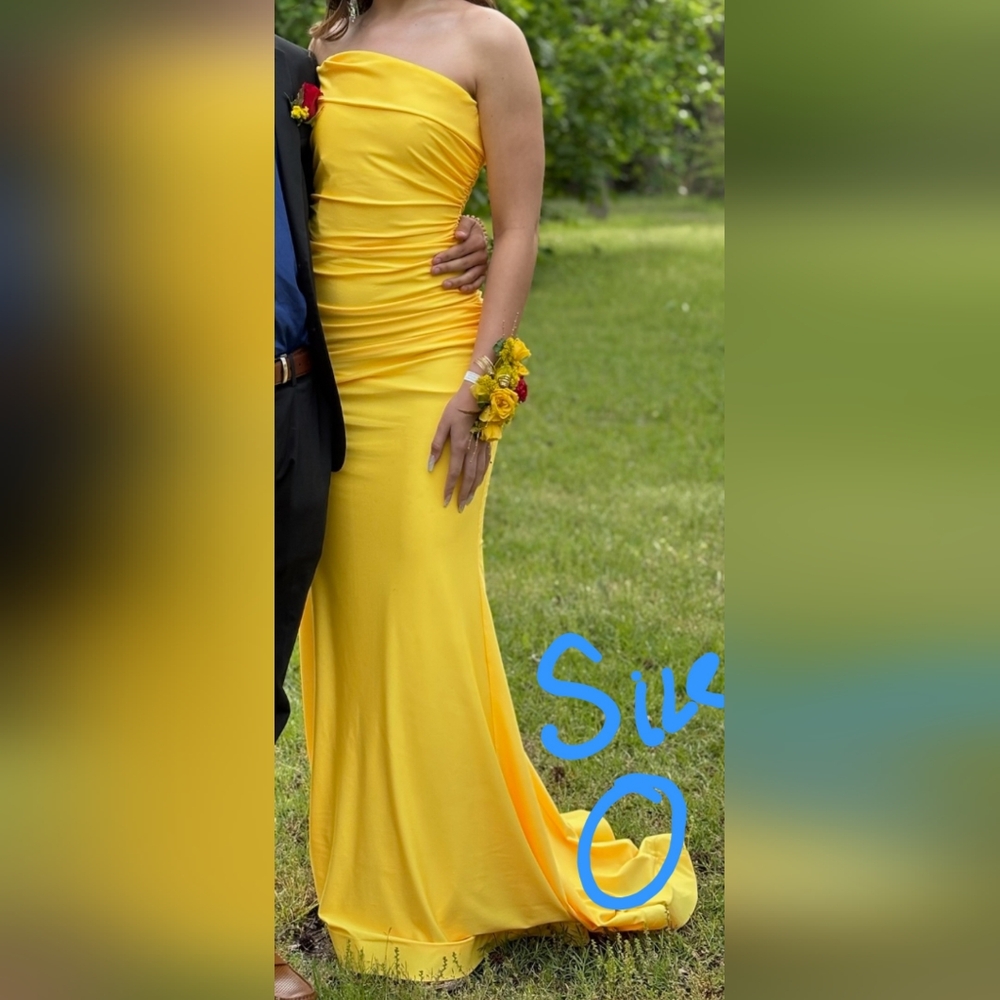 Jovani Vibrant Yellow Formal Dress